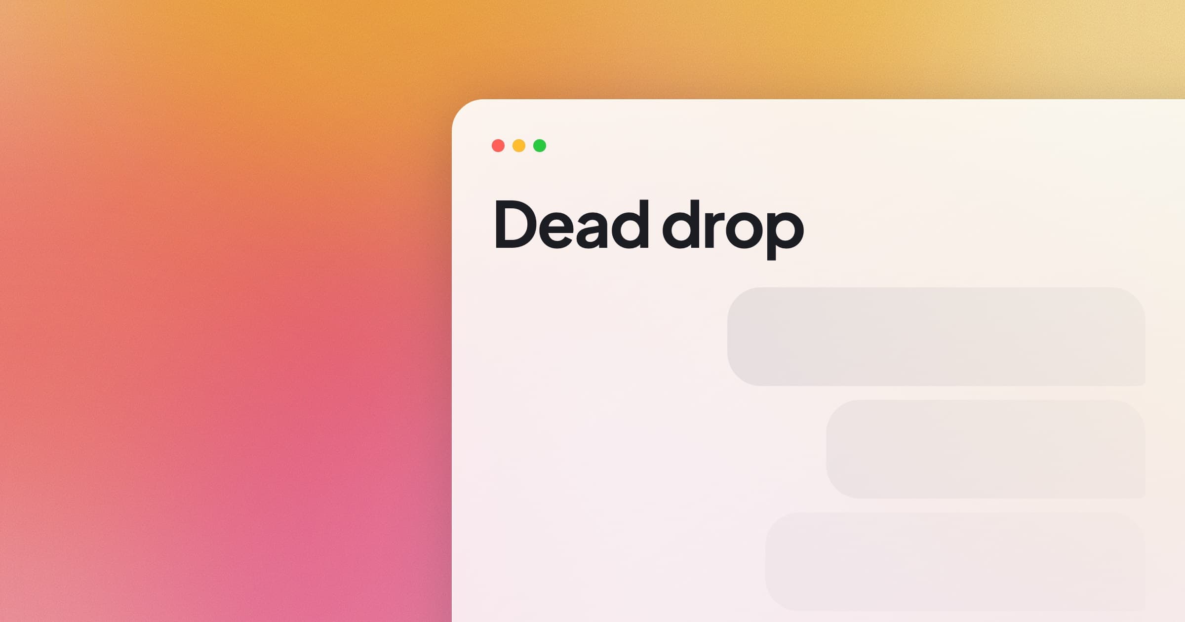 Your contact form is a dead drop
